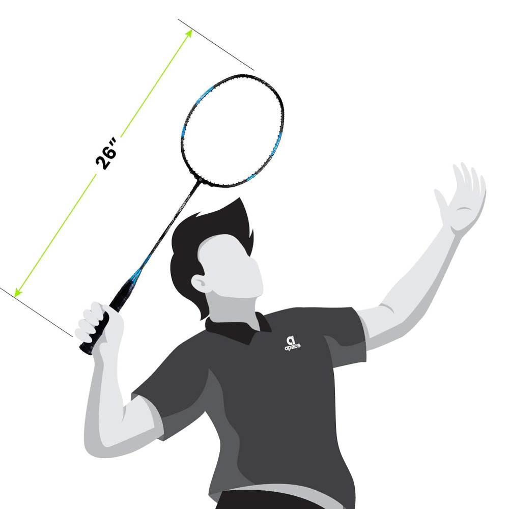 Apacs Z-Ziggler Lite (76g, 33 LBS) Unstrung Badminton Racquet with Full Cover (Black/Blue)
