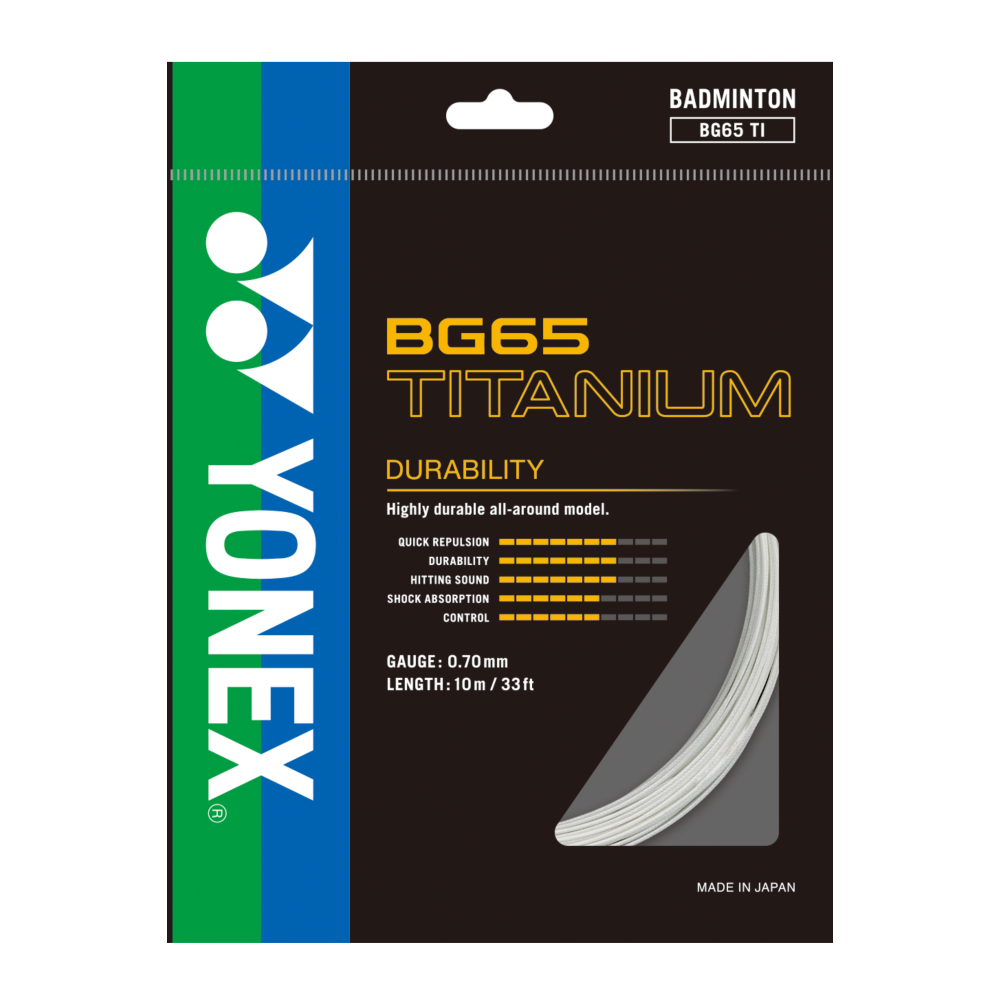 Yonex BG 65 Titanium Badminton String - 0.77mm