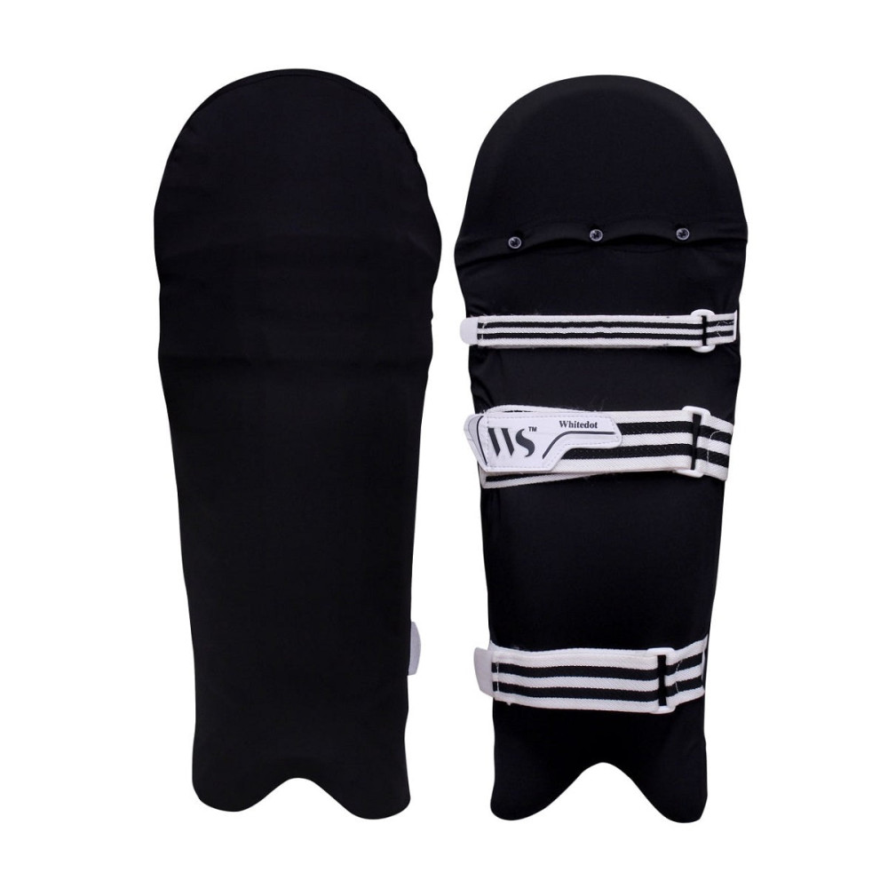 Whitedot Black Clads for Batting pads (Batting Legguard Cover)