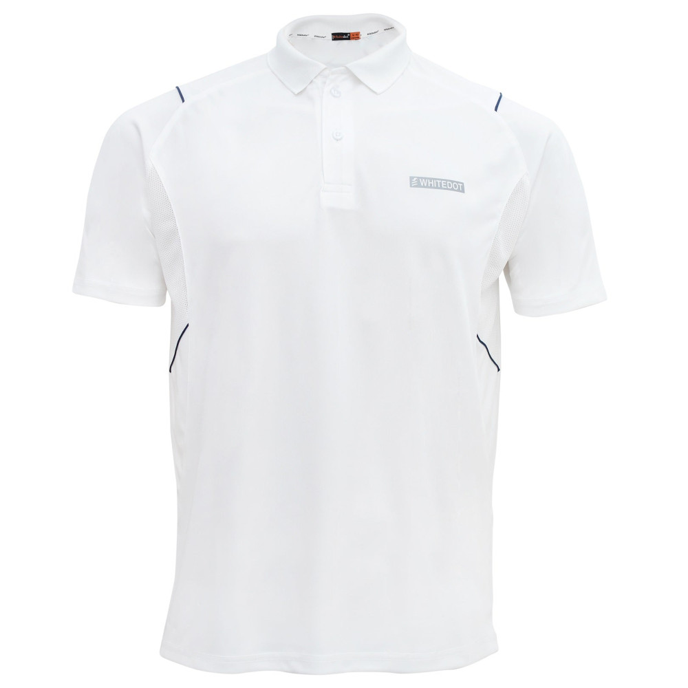 Whitedot Omega Dri-FIT Cricket White Polo T-Shirt