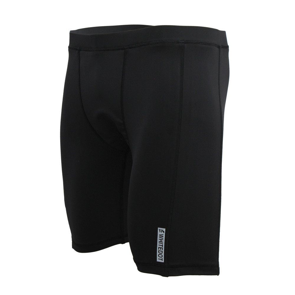 Whitedot Sigma Black Quick Dry Compression Shorts with Mobile Pocket