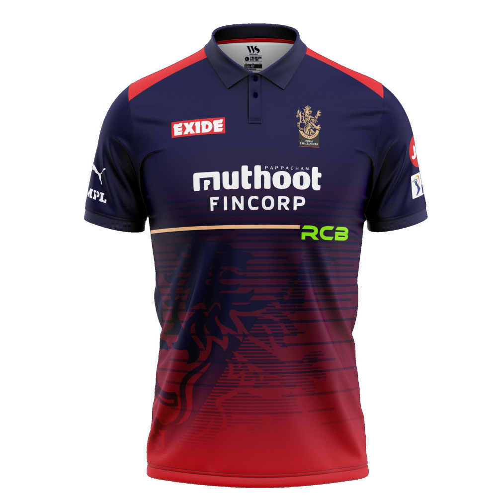 Royal Challengers Bangalore IPL Replica jersey 2022 (RCB IPL Jersey with Name Personalization) Royal Challengers Bangalore IPL Replica jersey 2022 (RCB IPL Jersey with Name Personalization)