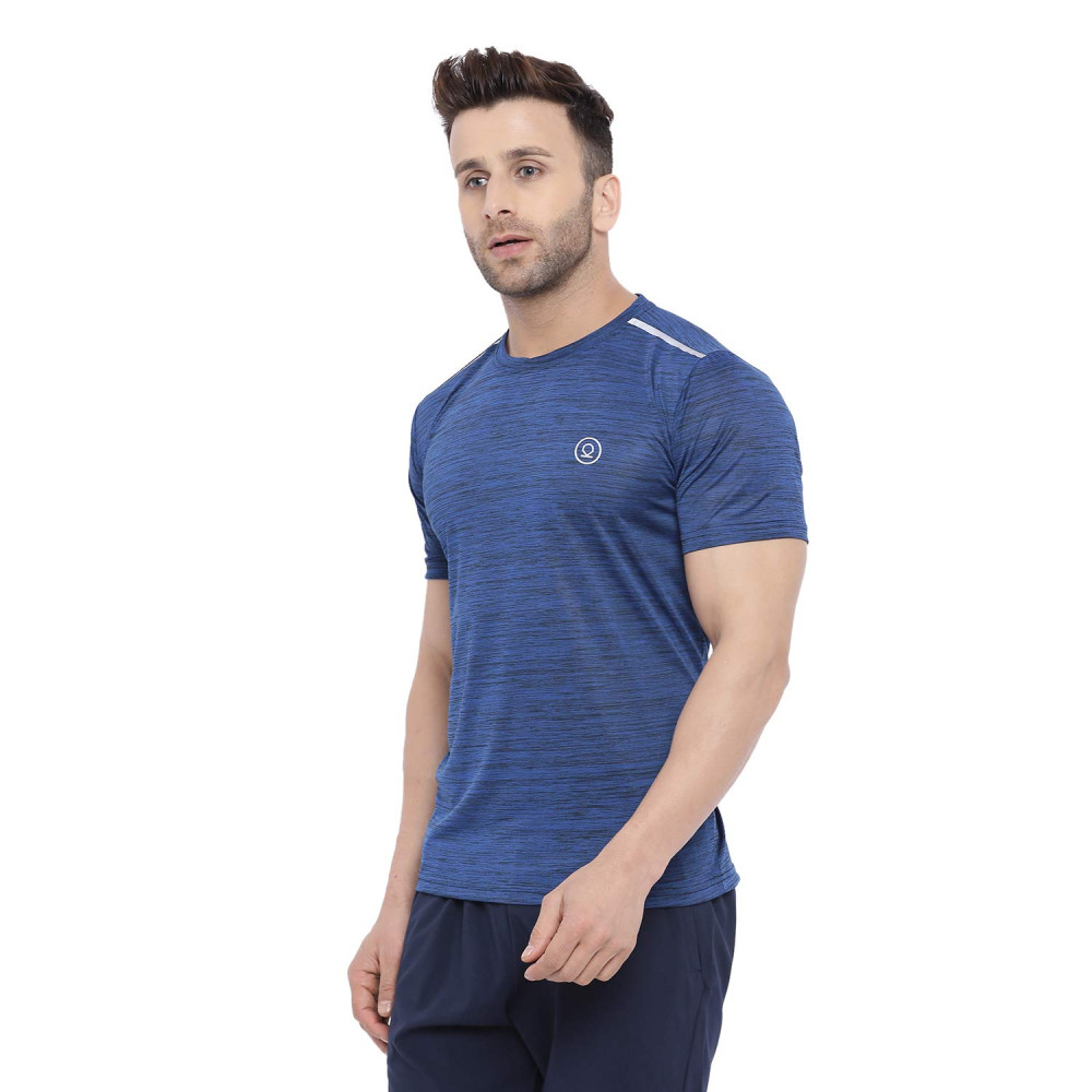 Whitedot FlexFit Round Neck Regular Dry Fit Gym Sports T-Shirt - Royal Blue