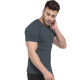 Whitedot FlexFit Round Neck Regular Dry Fit Gym Sports T-Shirt - M-Grey