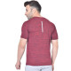 Whitedot FlexFit Round Neck Regular Dry Fit Gym Sports T-Shirt - Wine