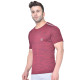 Whitedot FlexFit Round Neck Regular Dry Fit Gym Sports T-Shirt - Wine