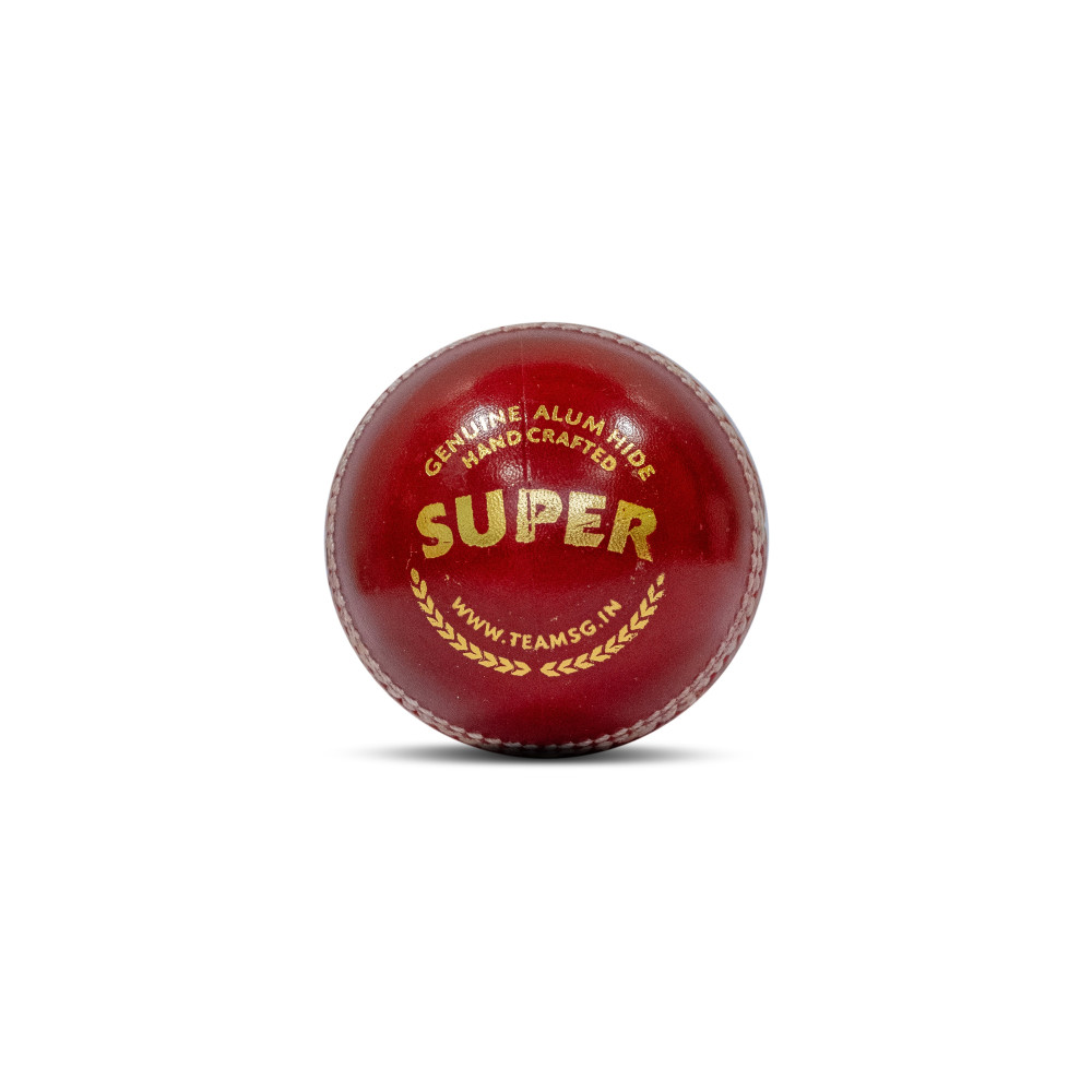 SG SUPER RED Cricket Ball - Using Premium Quality LEATHER, Pack of 1