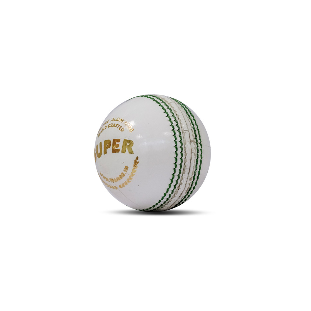 SG Super Cricket Leather Ball - White